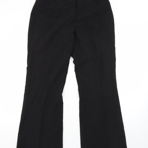 Dorothy Perkins Womens Black  Viscose Dress Pants Trousers Size 10 L26 in Regular