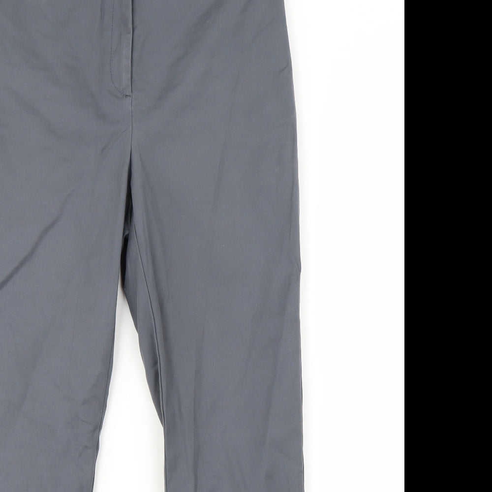 Laura Ashley Womens Blue  Cotton Chino Trousers Size 10 L23 in Regular