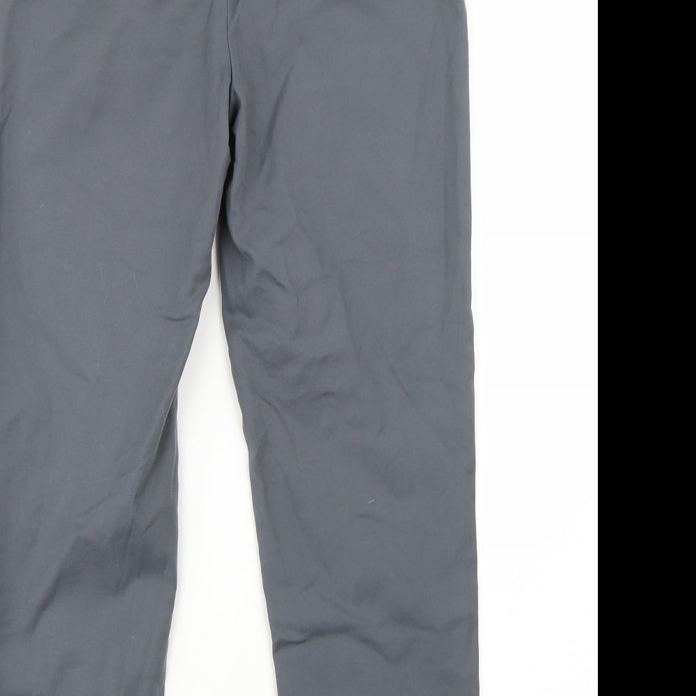 Laura Ashley Womens Blue  Cotton Chino Trousers Size 10 L23 in Regular