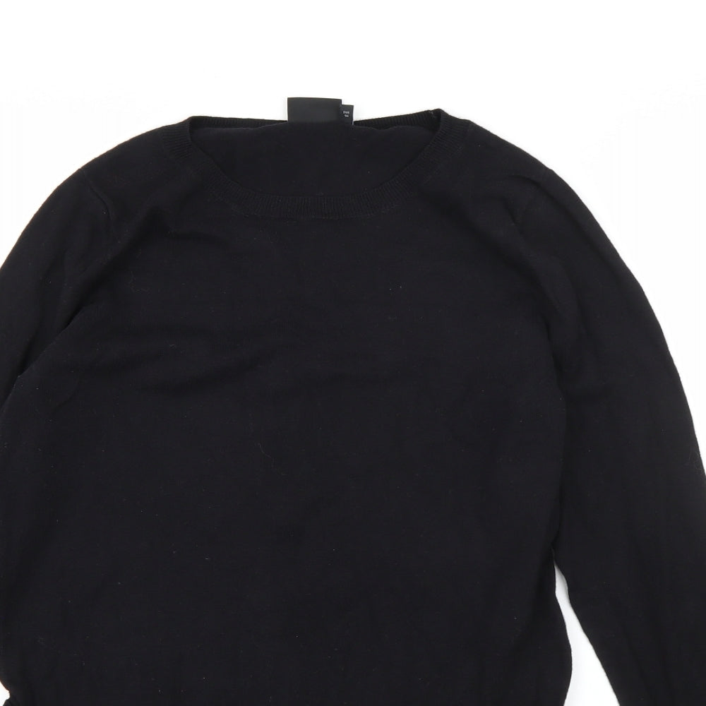 NEXT Womens Black Round Neck  Cotton Pullover Jumper Size 12