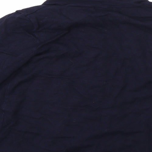 Papaya Womens Blue Round Neck  Viscose Cardigan Jumper Size 14