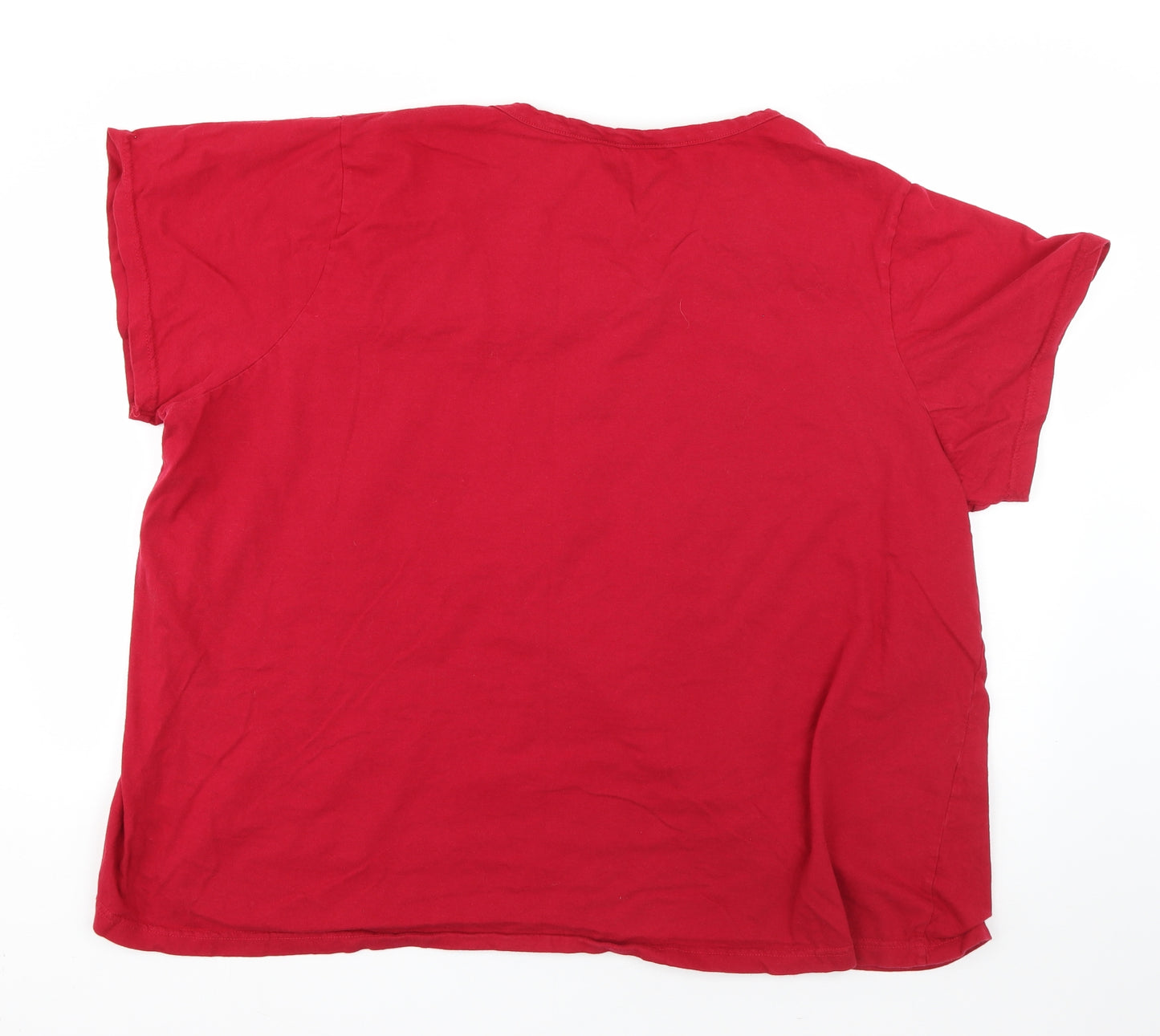 Love Yours Womens Red  Cotton  Pyjama Top Size 28   - christmas birds