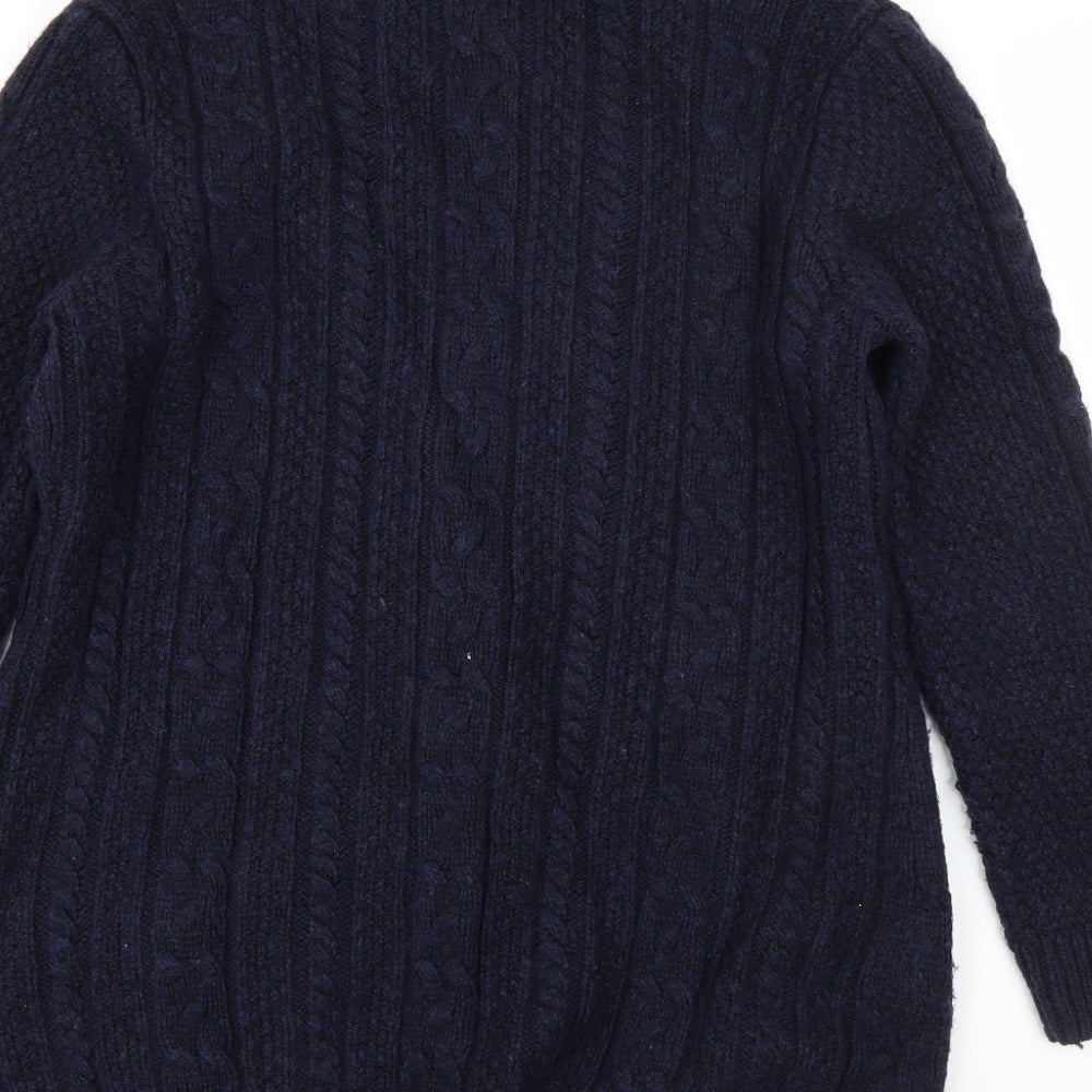 Papaya Womens Blue V-Neck  Acrylic Cardigan Jumper Size 20