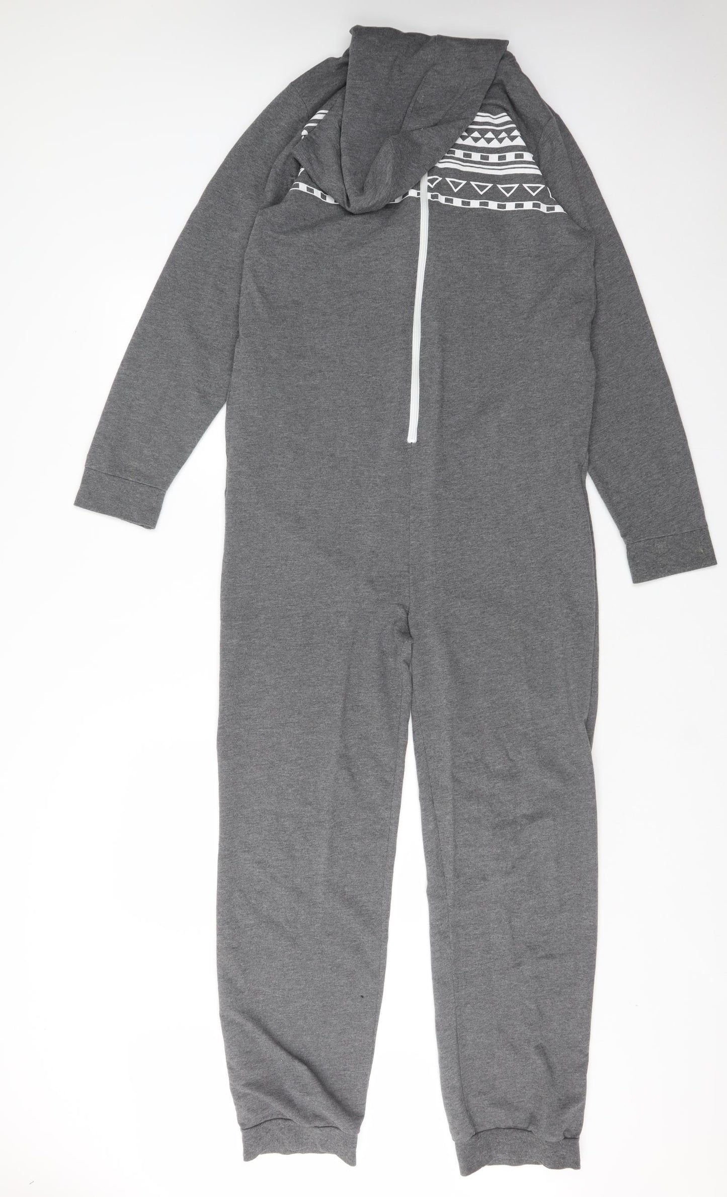 Demo Boys Grey Argyle/Diamond Polyester  One Piece Size 15-16 Years