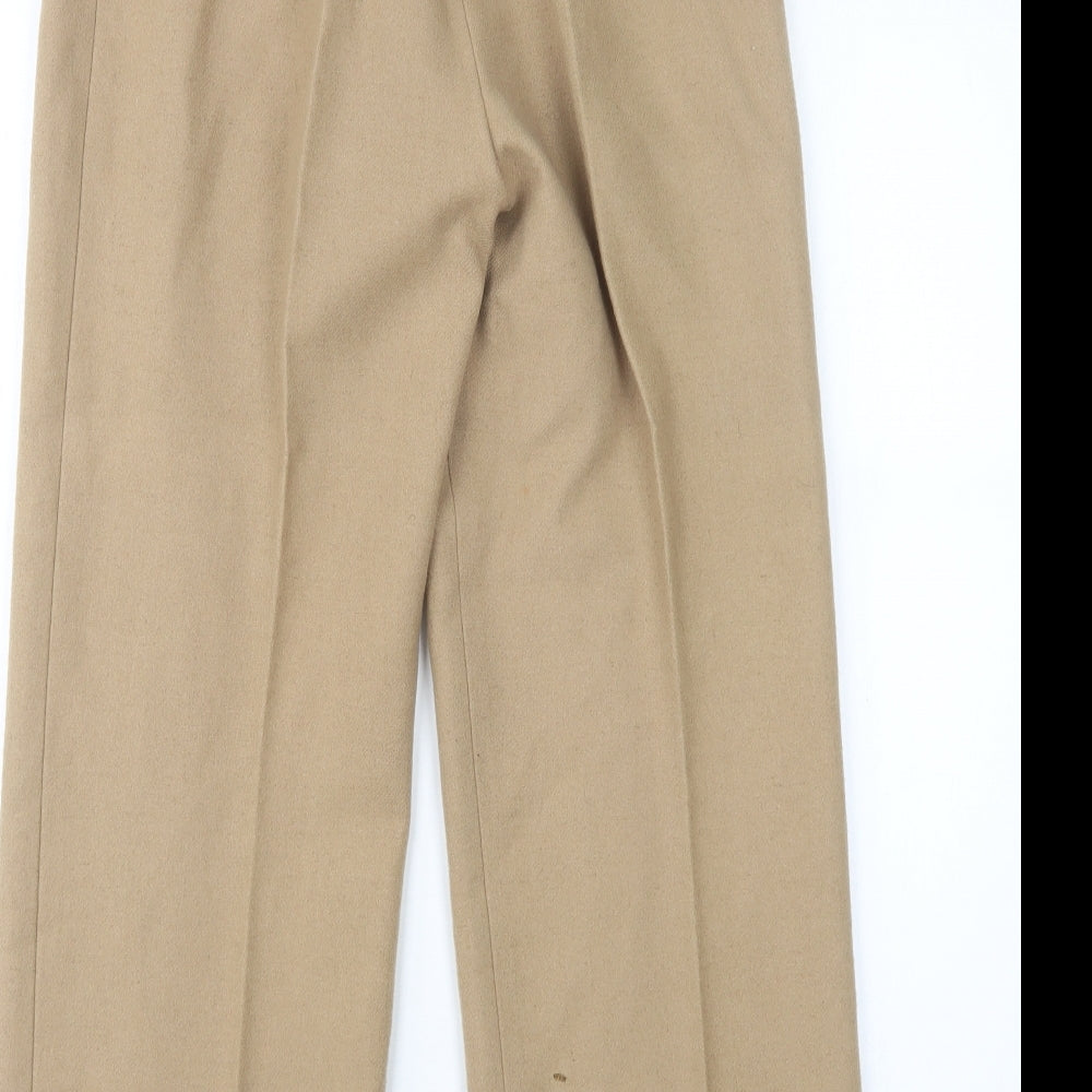 Dereta Womens Beige  Wool Trousers  Size 16 L28 in Regular