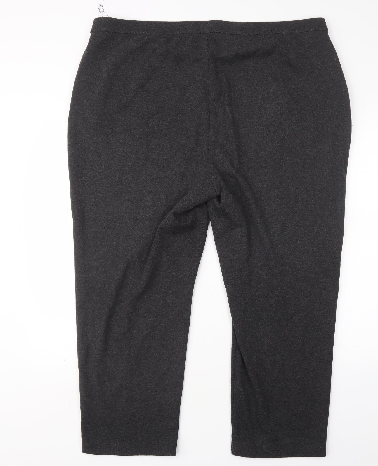 M&S Womens Grey  Polyester Trousers  Size 24 L26 in Regular