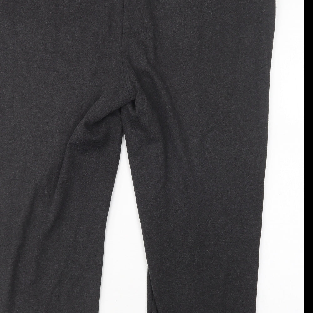 M&S Womens Grey  Polyester Trousers  Size 24 L26 in Regular