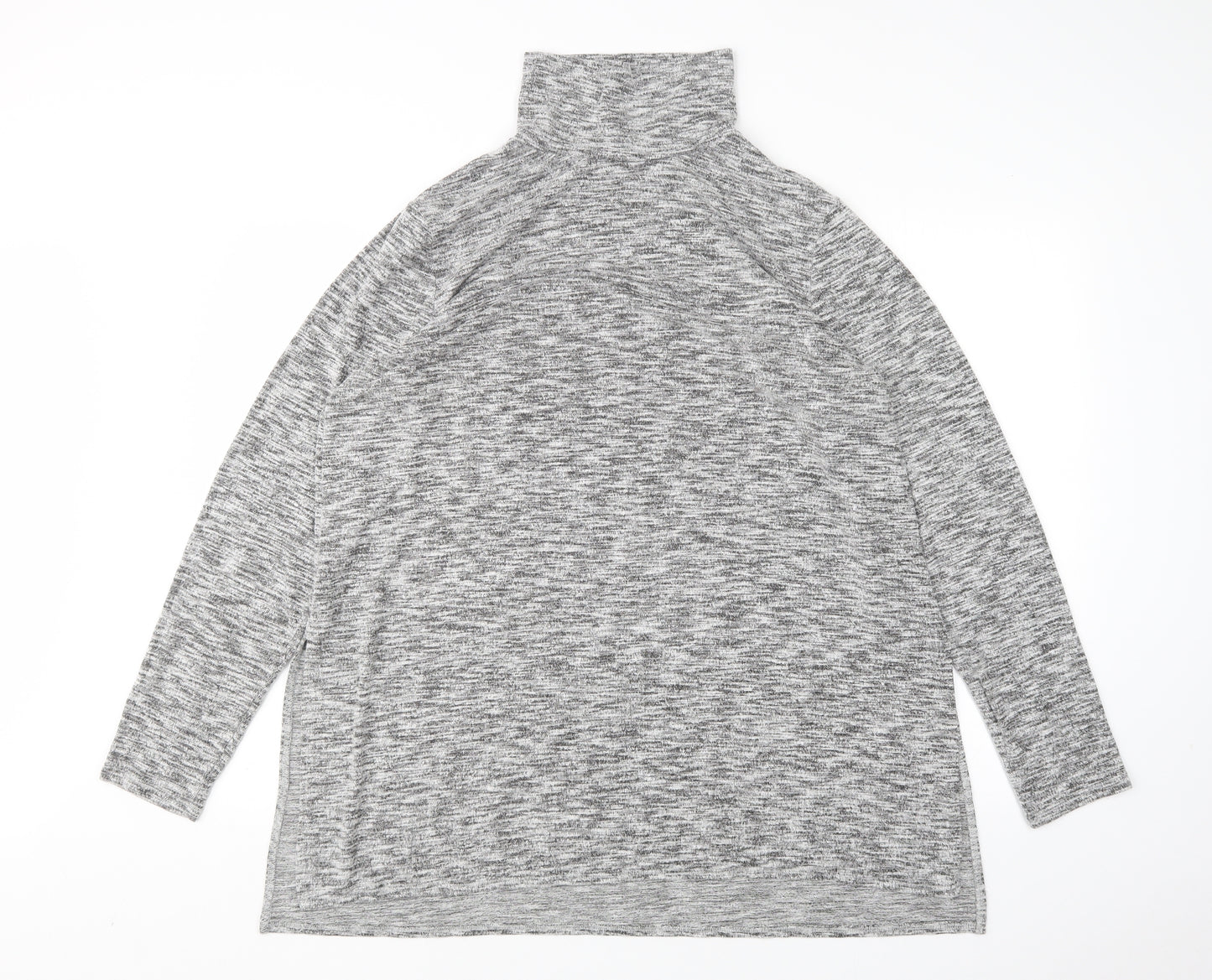 F&F Womens Grey  Viscose Jumper Dress  Size 22  High Neck