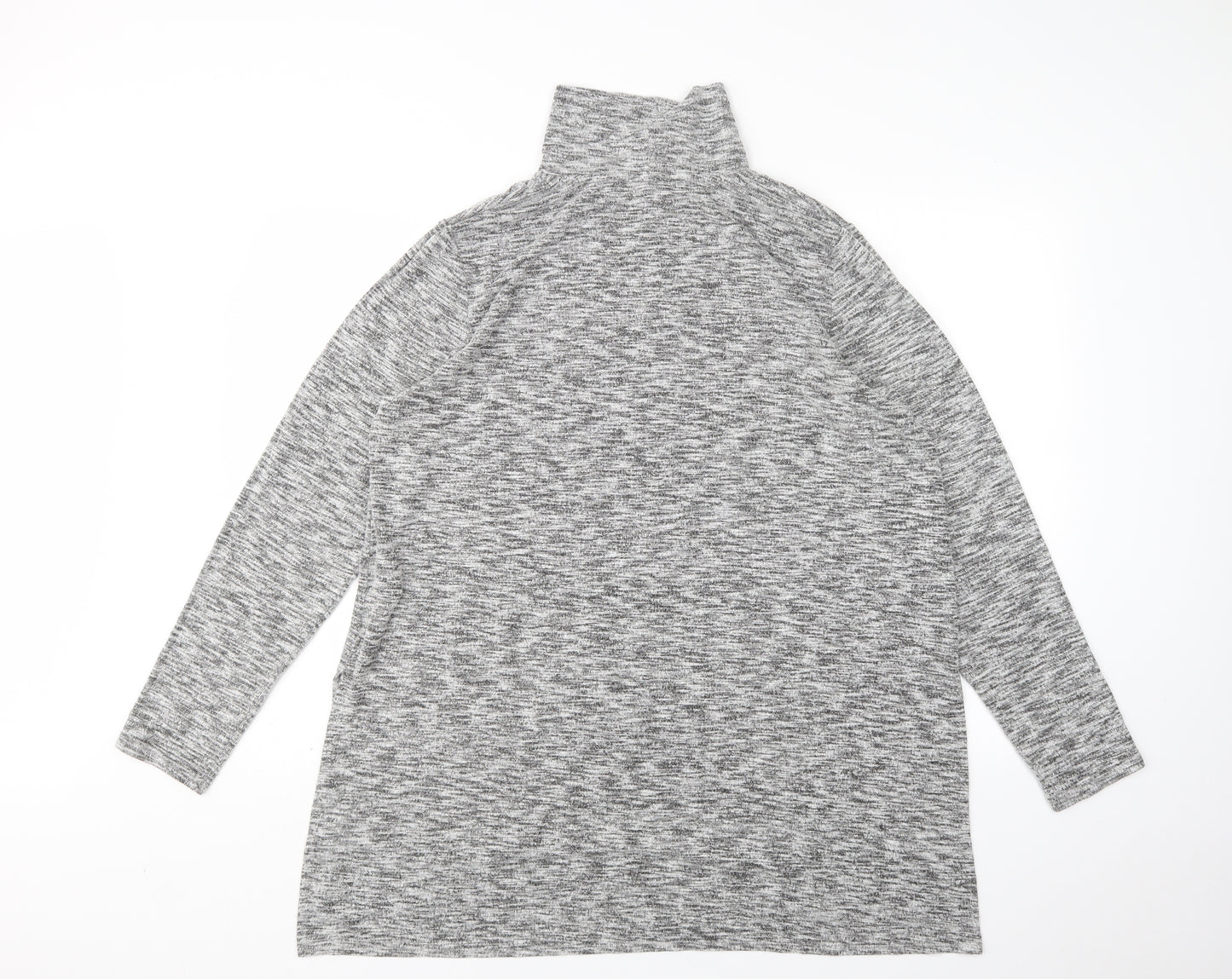 F&F Womens Grey  Viscose Jumper Dress  Size 22  High Neck