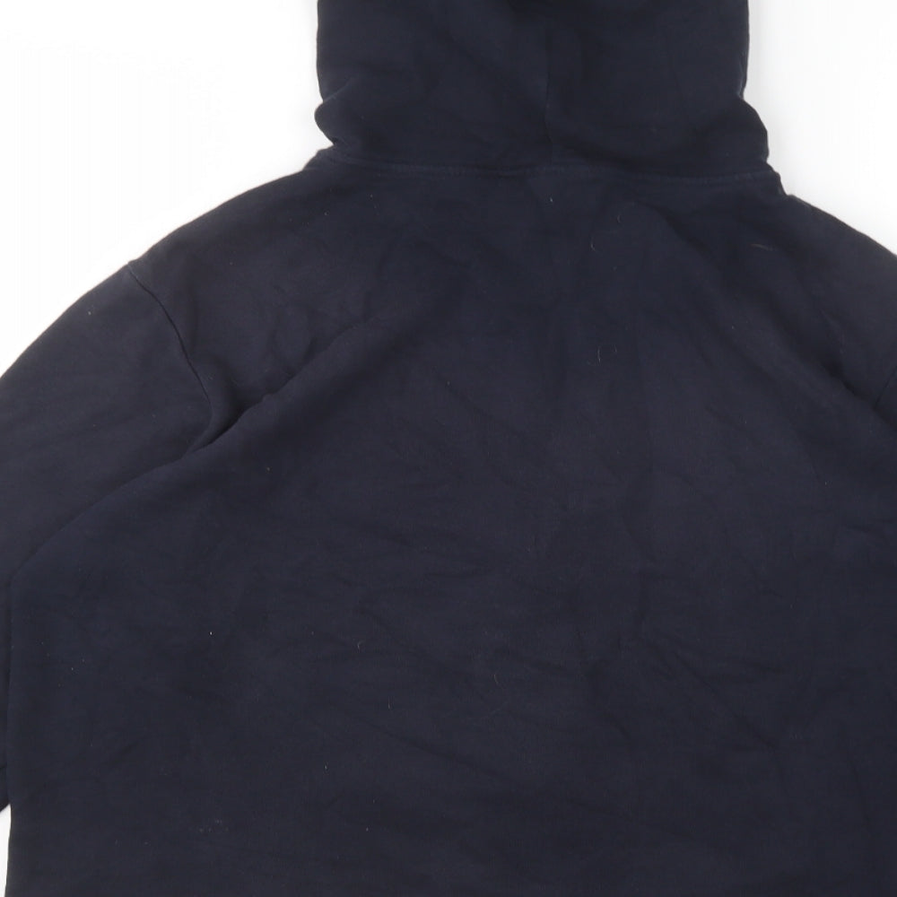 M&S Womens Blue  Cotton Full Zip Hoodie Size 16