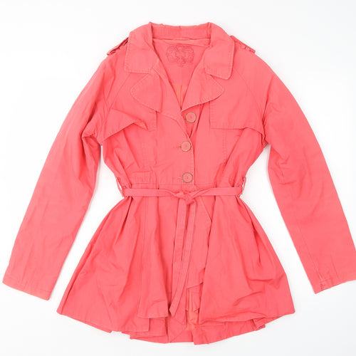 Red Herring Womens Pink   Overcoat Coat Size 12