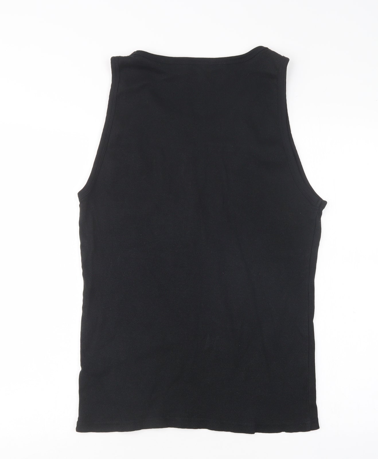 Peacocks Mens Black  Cotton Basic Tank Size 2XL Round Neck