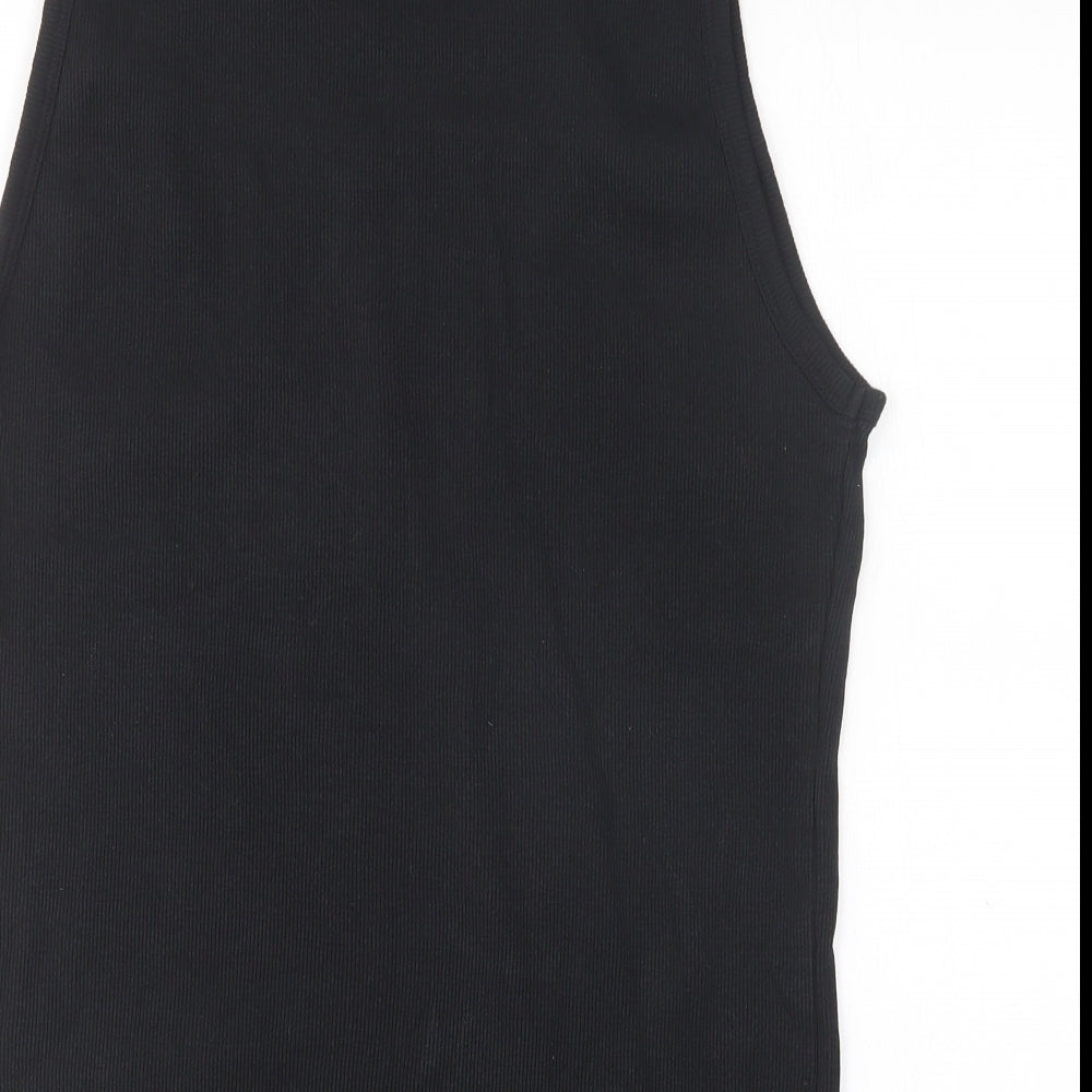Peacocks Mens Black  Cotton Basic Tank Size 2XL Round Neck