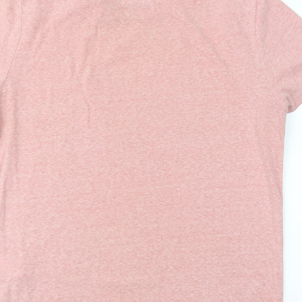 Superdry Mens Pink  Cotton  T-Shirt Size L Round Neck