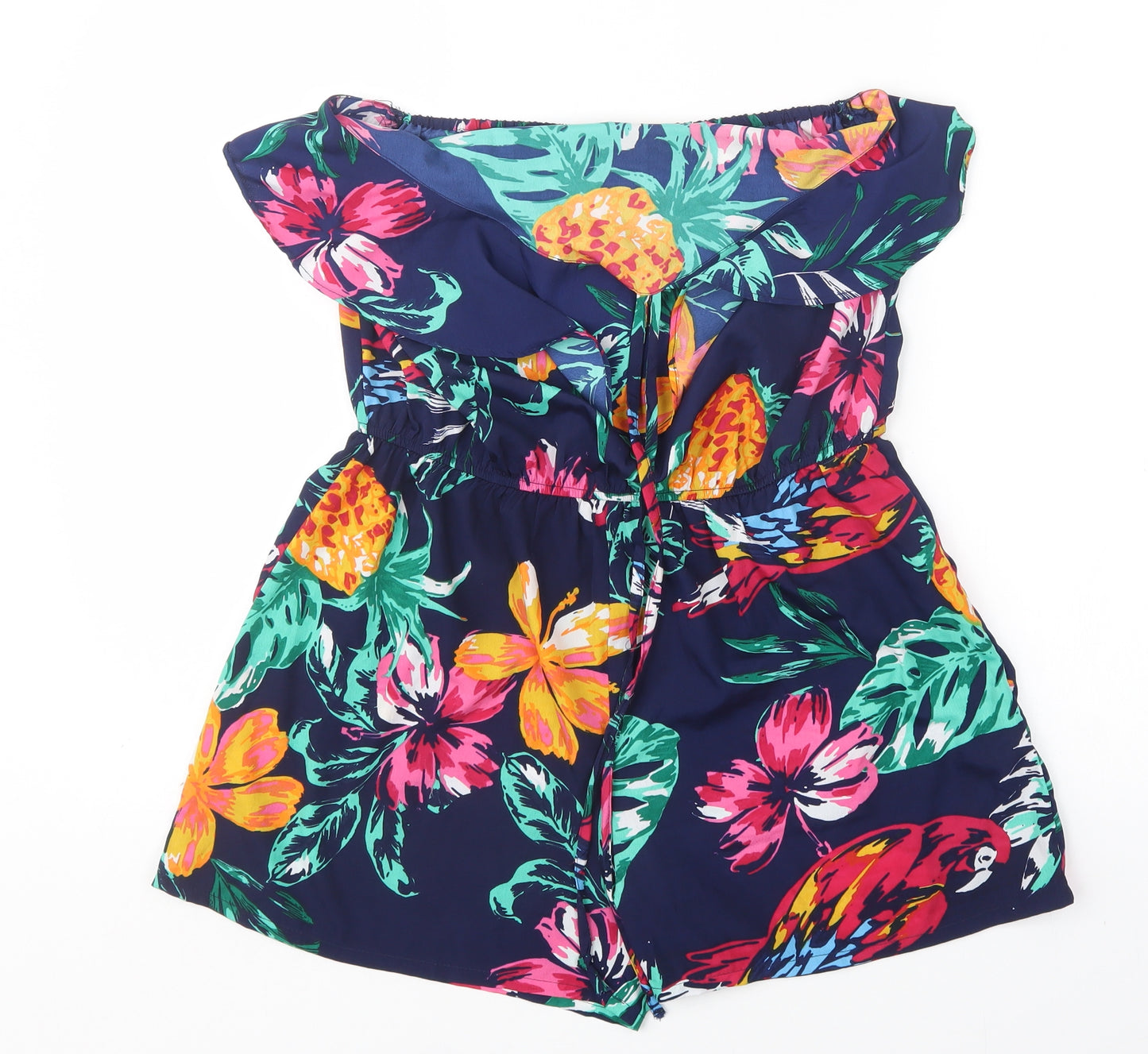 Atmosphere Womens Multicoloured Floral Polyester Playsuit One-Piece Size 14