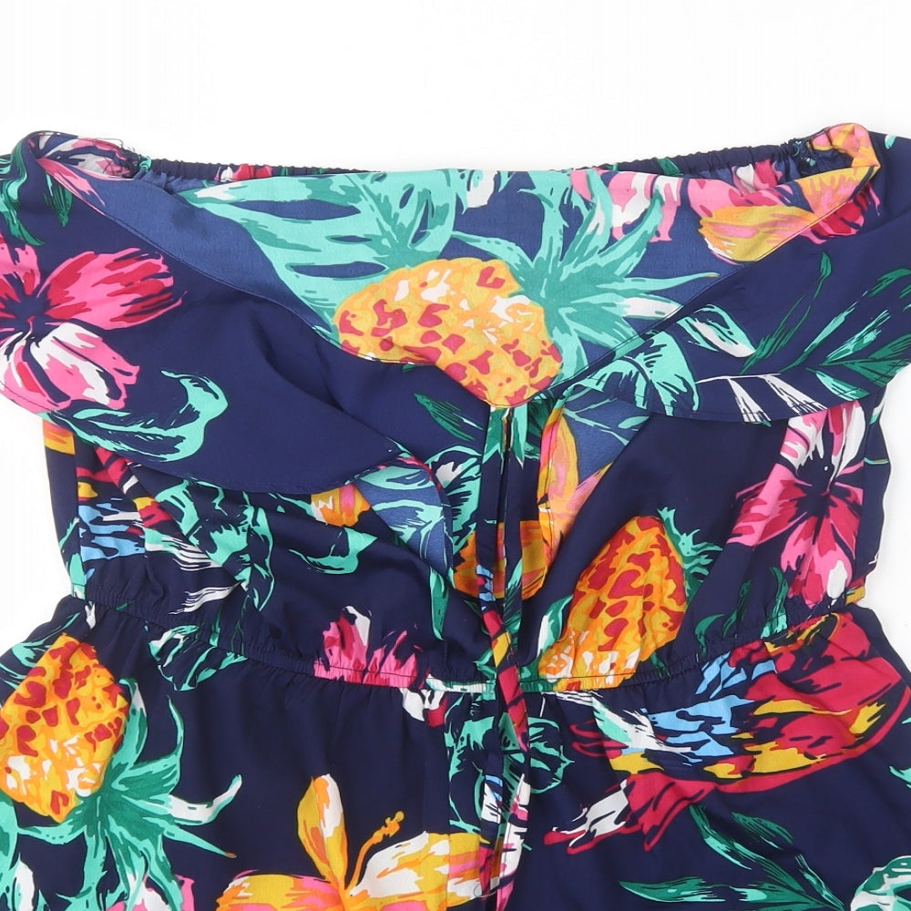 Atmosphere Womens Multicoloured Floral Polyester Playsuit One-Piece Size 14