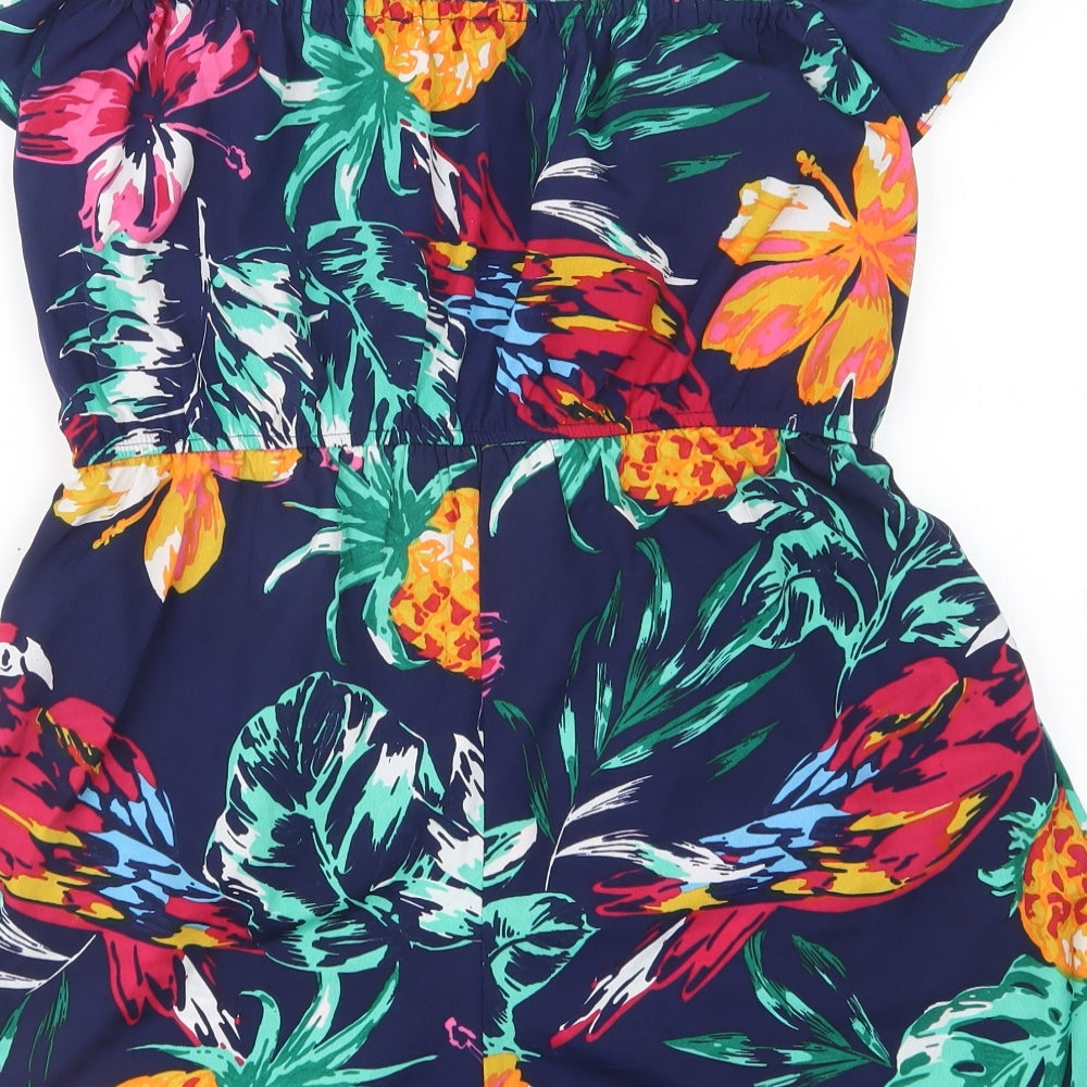 Atmosphere Womens Multicoloured Floral Polyester Playsuit One-Piece Size 14