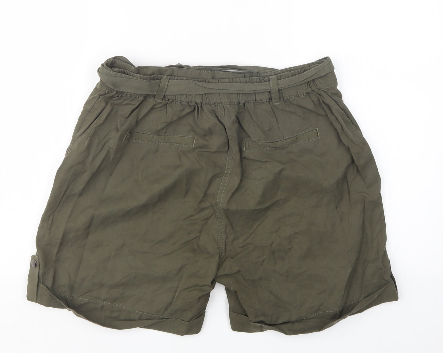 New Look  Womens Green  Lyocell Chino Shorts Size 12 L6 in Regular