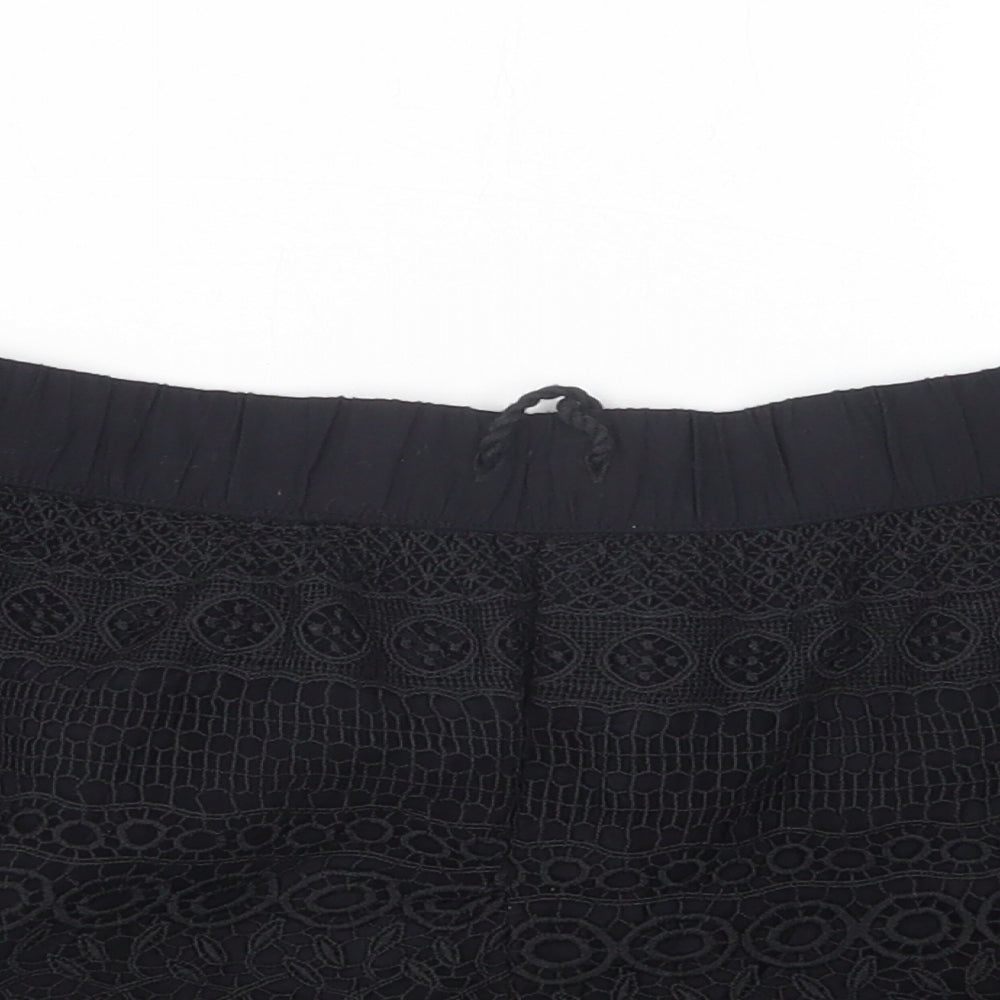 George Womens Black  Polyester Hot Pants Shorts Size M L3 in Regular