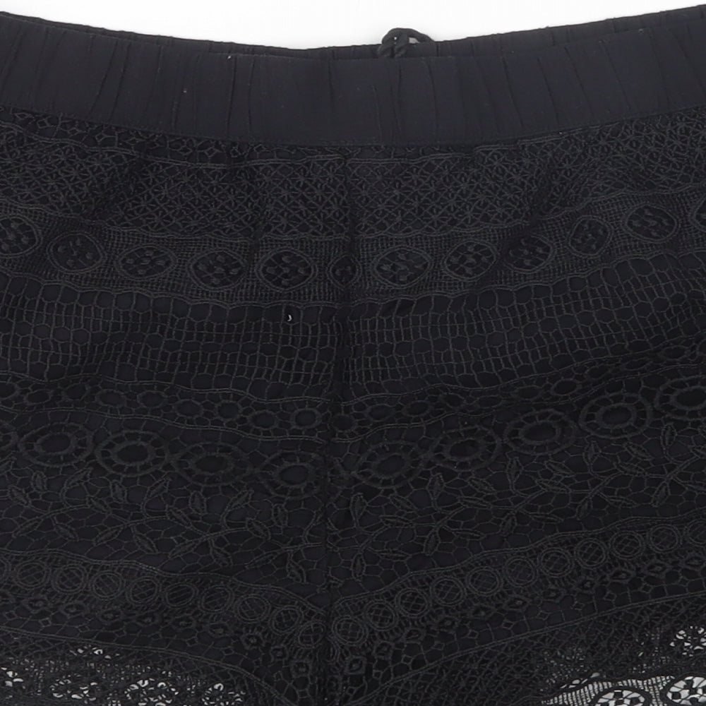George Womens Black  Polyester Hot Pants Shorts Size M L3 in Regular