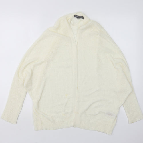 Primark Womens Ivory V-Neck  Acrylic Cardigan Jumper Size S