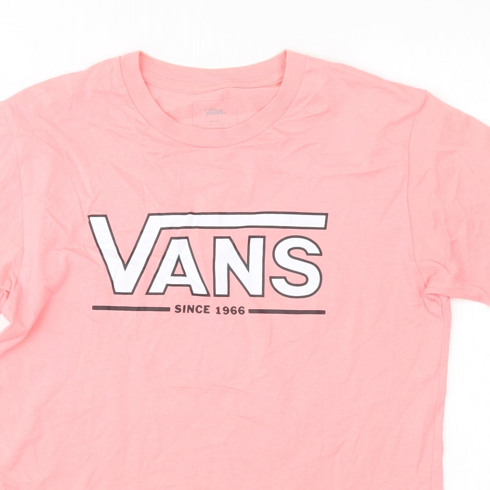 VANS Mens Pink    T-Shirt Size S Round Neck