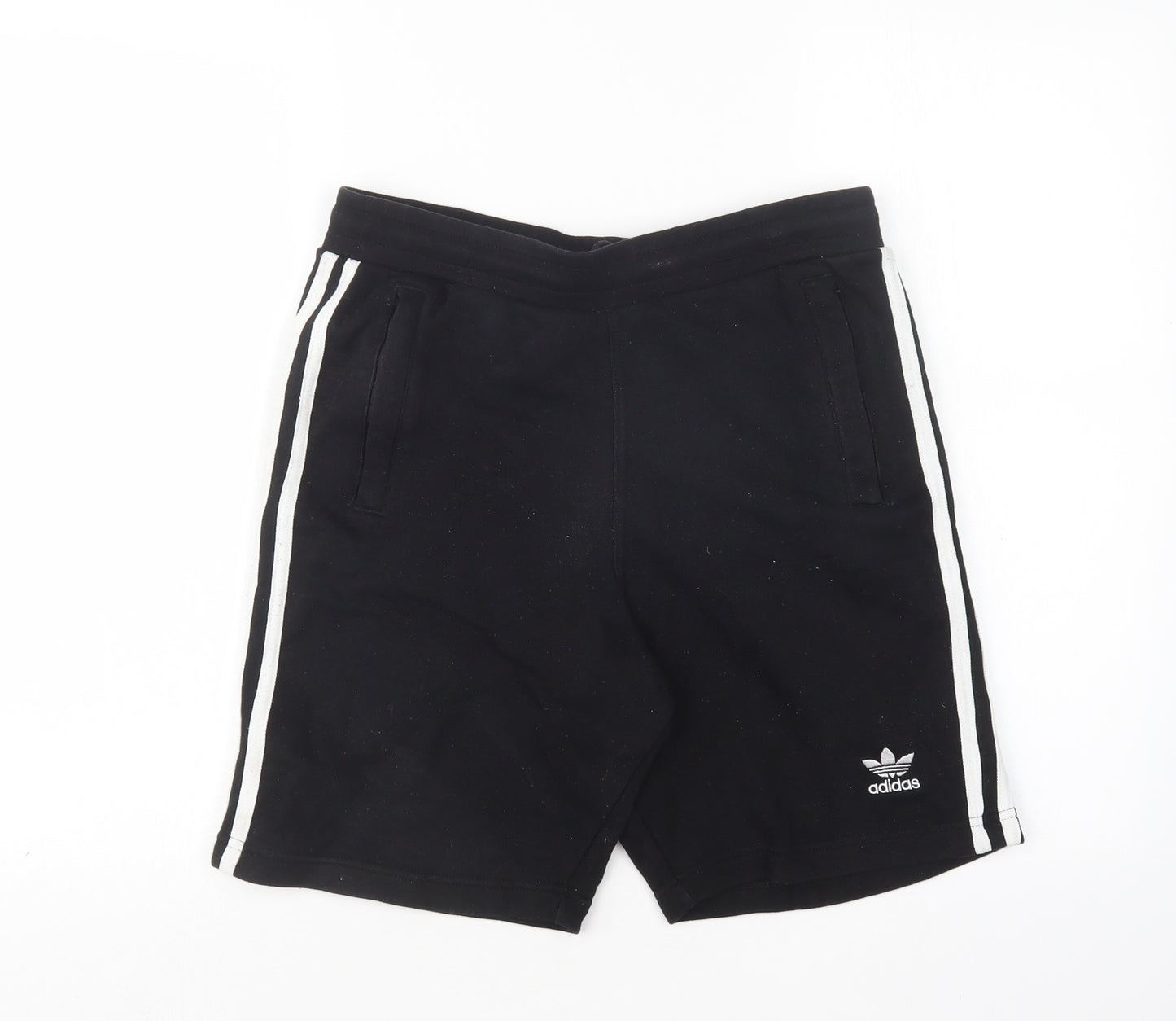 adidas Womens Black  Cotton Sweat Shorts Size S L9 in Regular