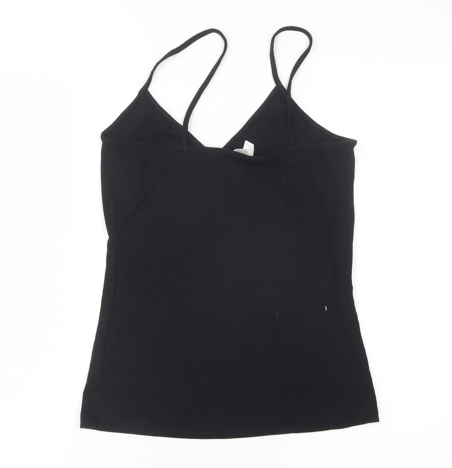 H&M Womens Black  Cotton Basic Tank Size M V-Neck