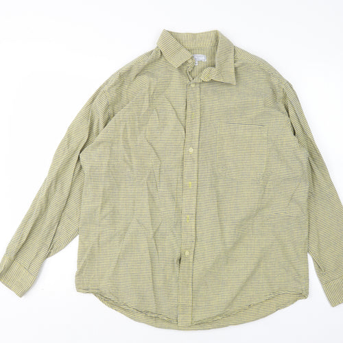 Philippe De Chambord Mens Multicoloured Check Cotton  Button-Up Size XL Collared