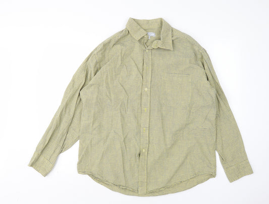 Front view of Philippe De Chambord men’s multicoloured check cotton button-up, size XL, collared
