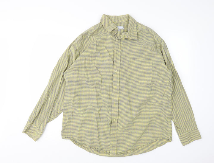 Philippe De Chambord Mens Multicoloured Check Cotton  Button-Up Size XL Collared