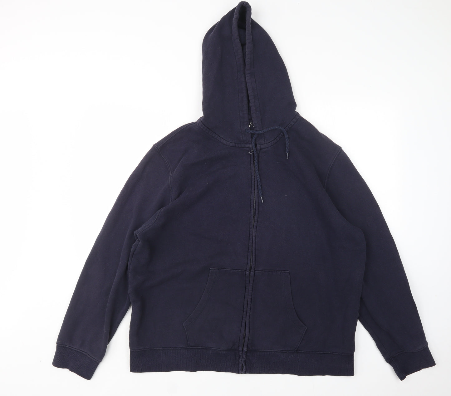 Matalan Mens Blue  Cotton Full Zip Hoodie Size 2XL