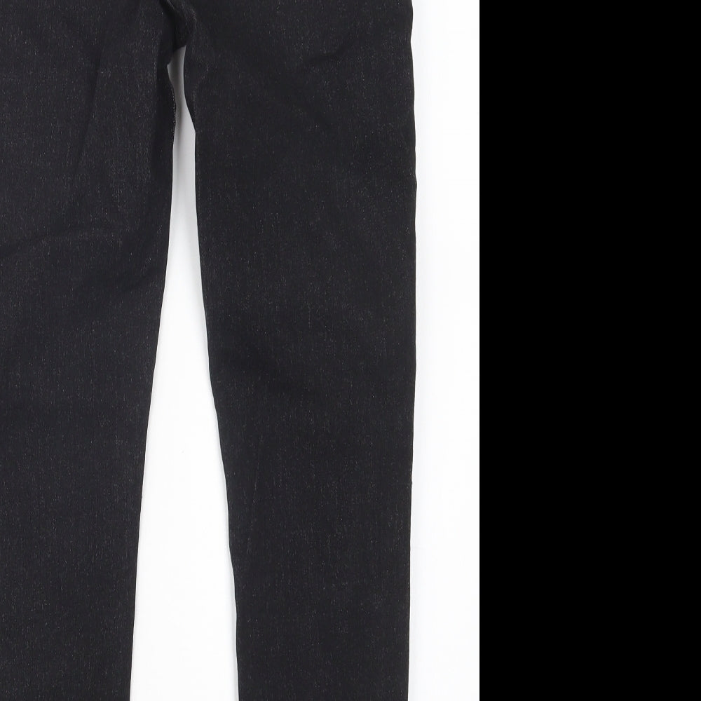 M&S Womens Black  Cotton Skinny Jeans Size 10 L25 in Regular