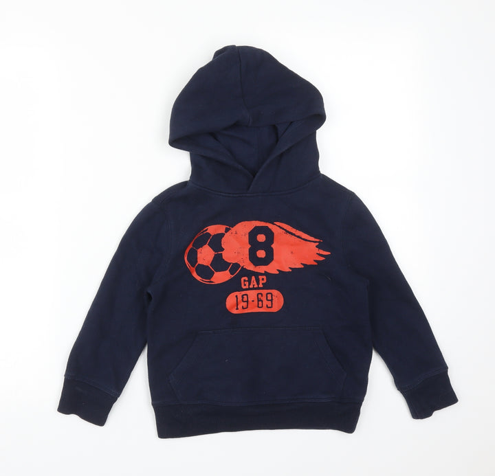 Gap Boys Blue Cotton Pullover Hoodie Size XS - GAP 8 FOOTBALL. 19-69