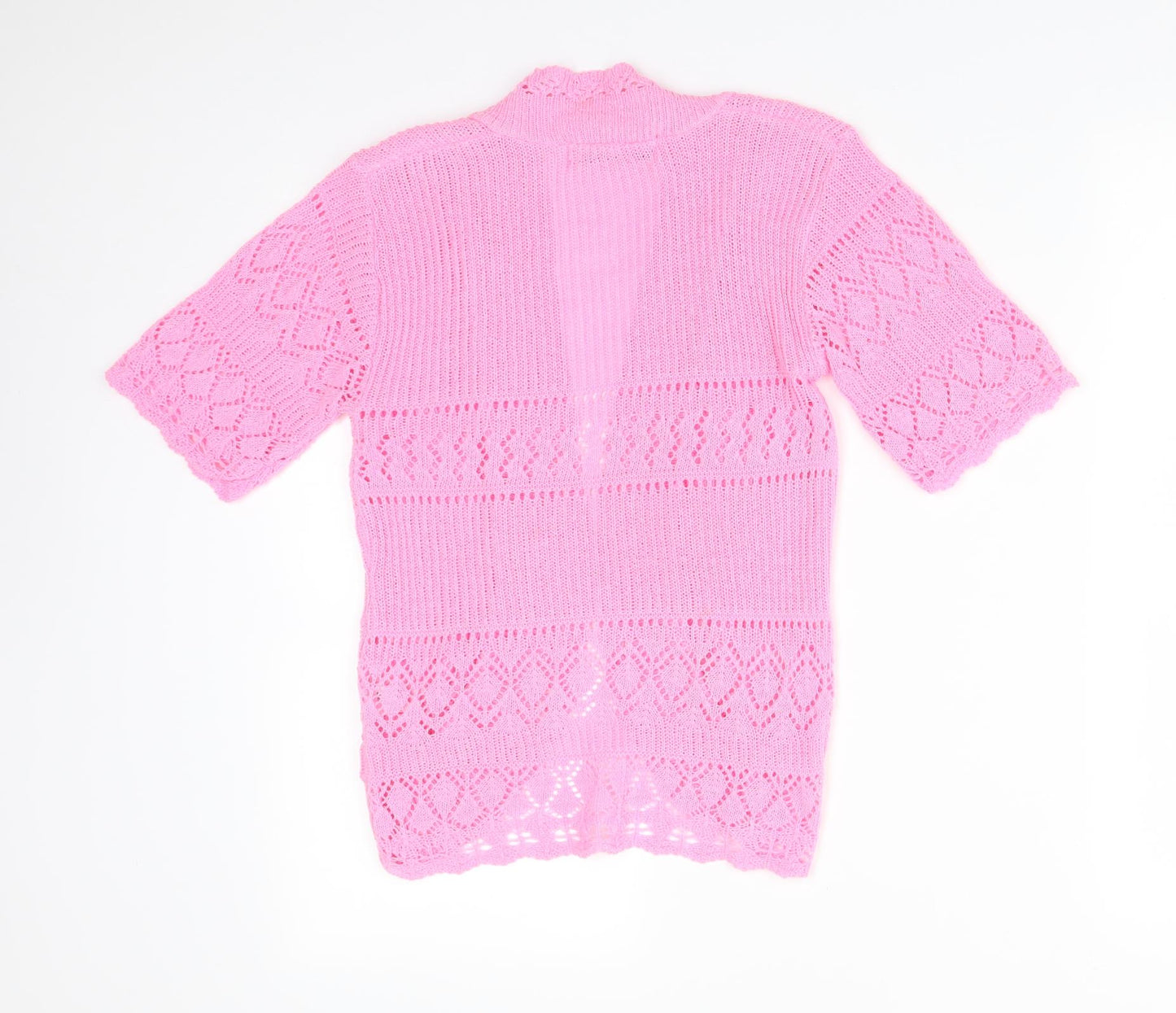 PURE & NATURAL Womens Pink   Cotton Cardigan Jumper Size S