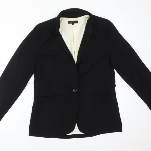 New Look Womens Black  Polyester Jacket Suit Jacket Size 12