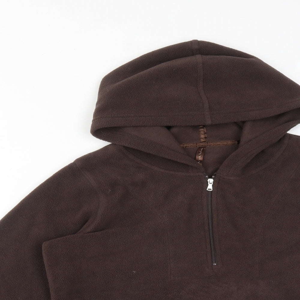 E-vie Womens Brown  Cotton Pullover Hoodie Size 12
