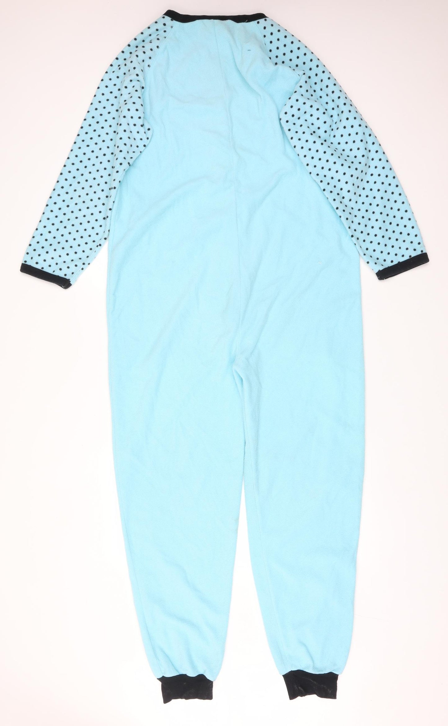 SECRET POSSESSIONS Womens Blue Polka Dot Polyester  One Piece Size S