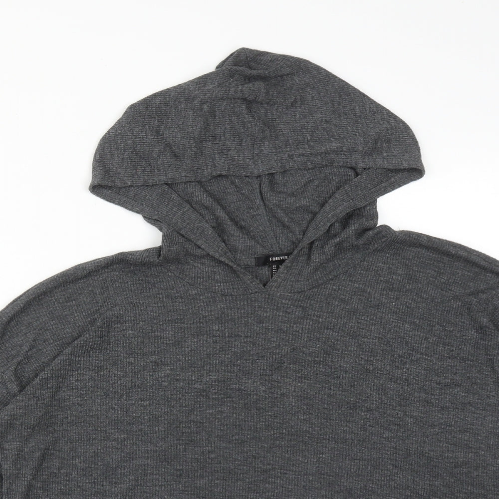 FOREVER 21 Womens Grey   Pullover Hoodie Size S