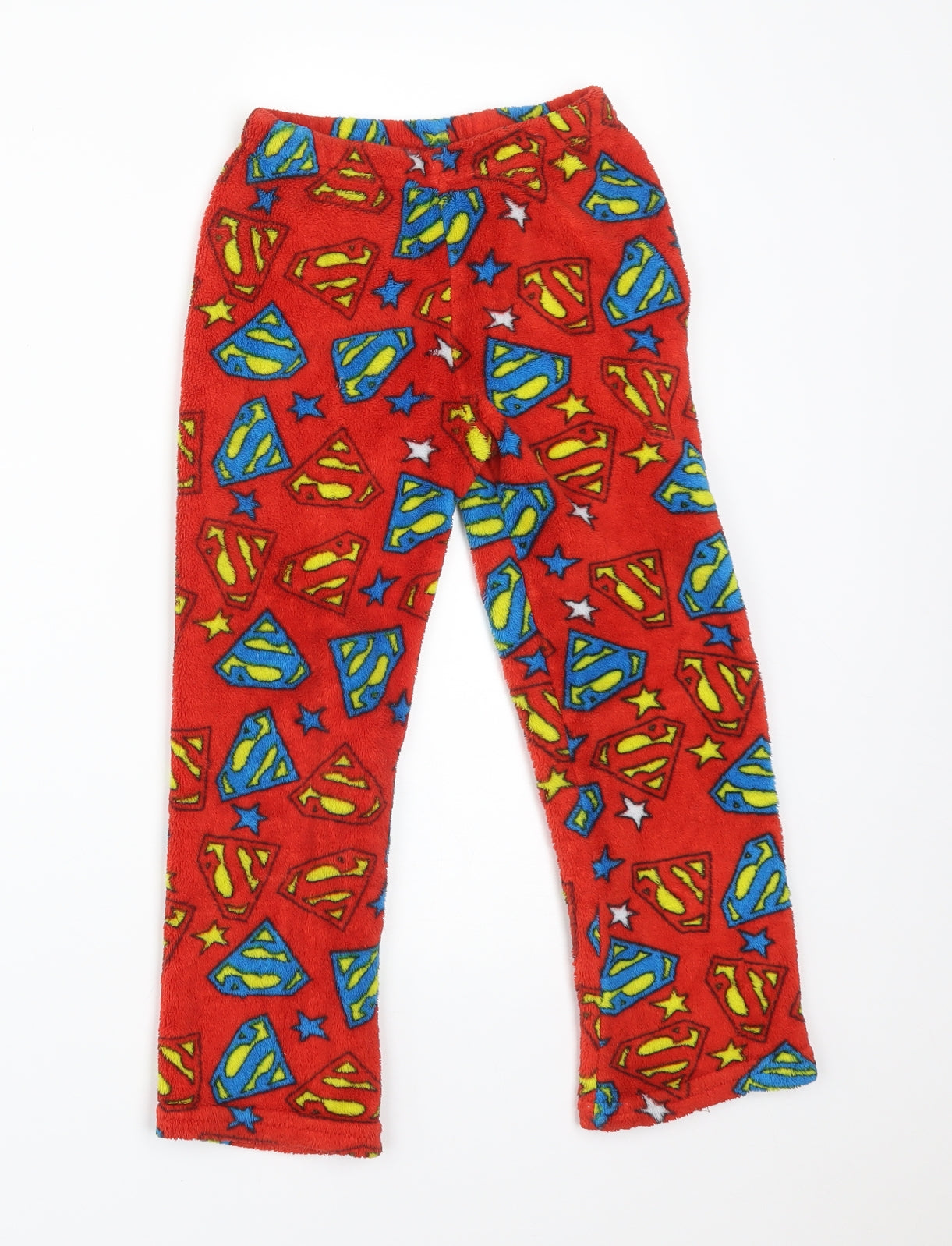 Superman Boys Red Geometric Polyester  Pyjama Pants Size 5-6 Years   - SUPERMAN