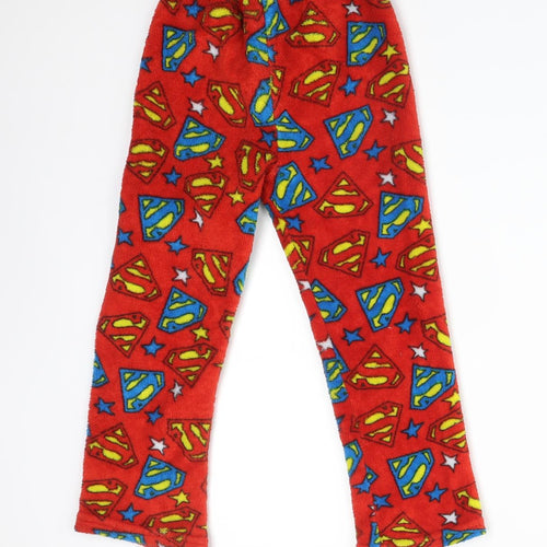 Superman Boys Red Geometric Polyester  Pyjama Pants Size 5-6 Years   - SUPERMAN