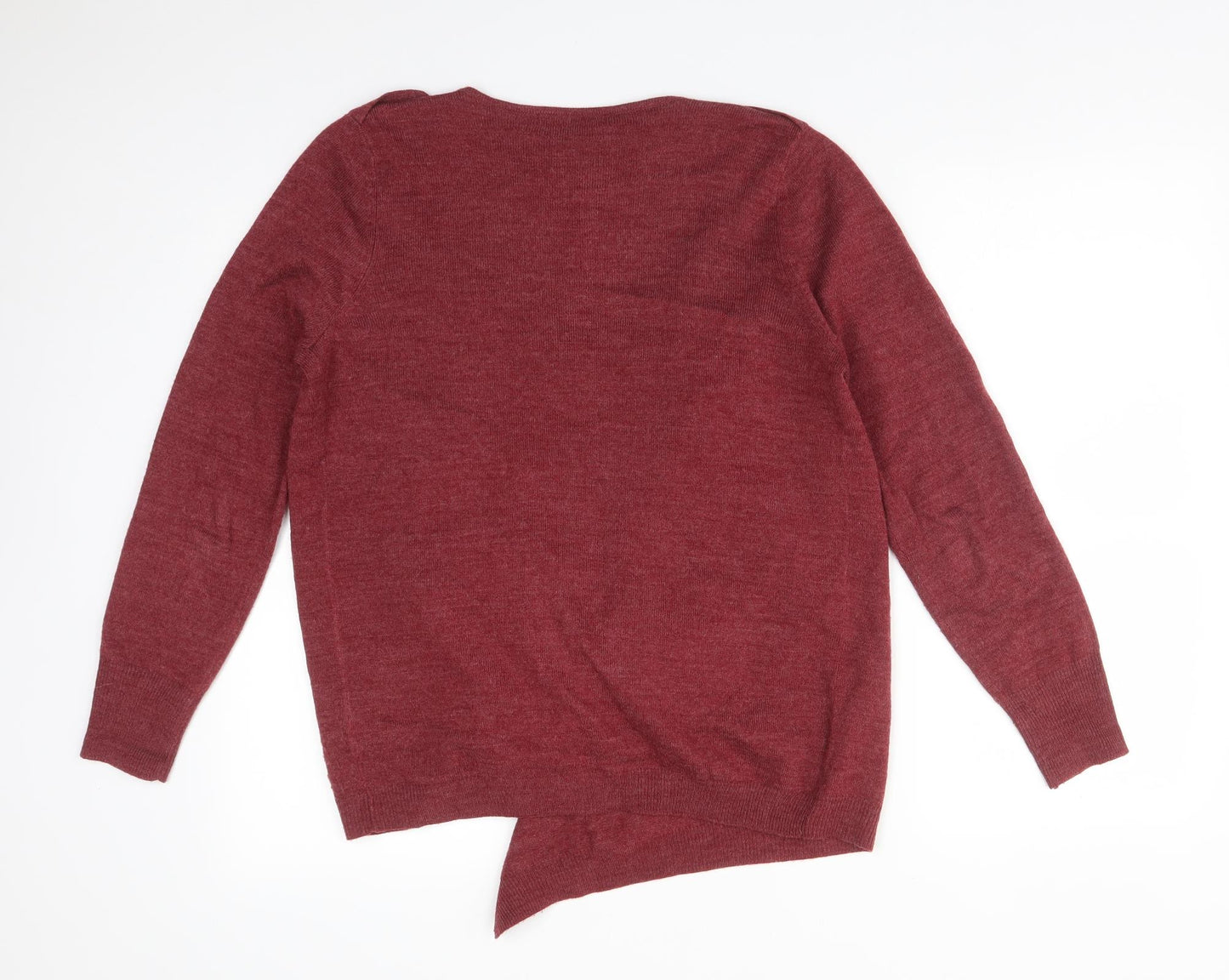 George Womens Red   Acrylic Cardigan Jumper Size 12