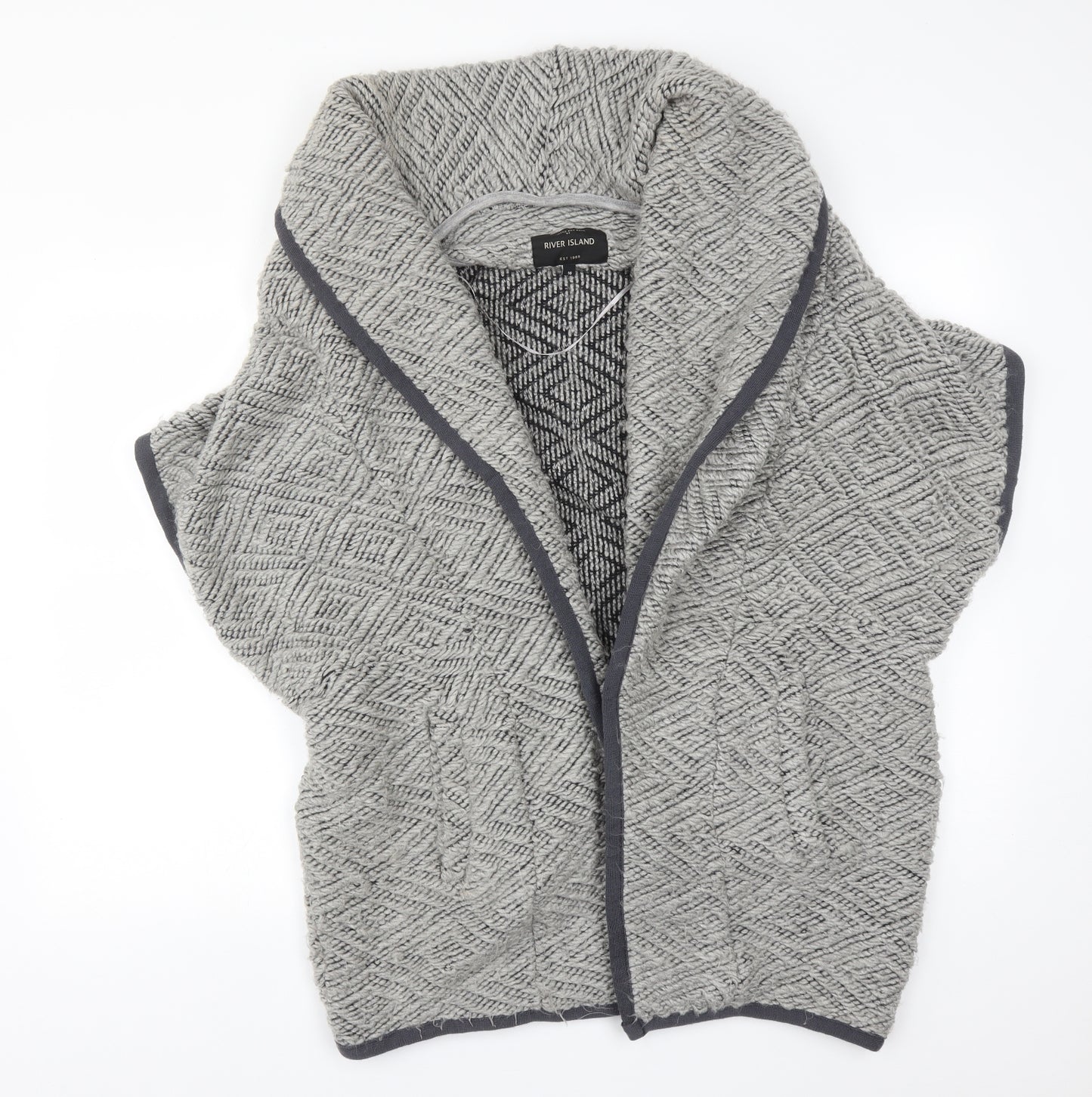 River Island Womens Grey    Cardigan Jumper Size 16