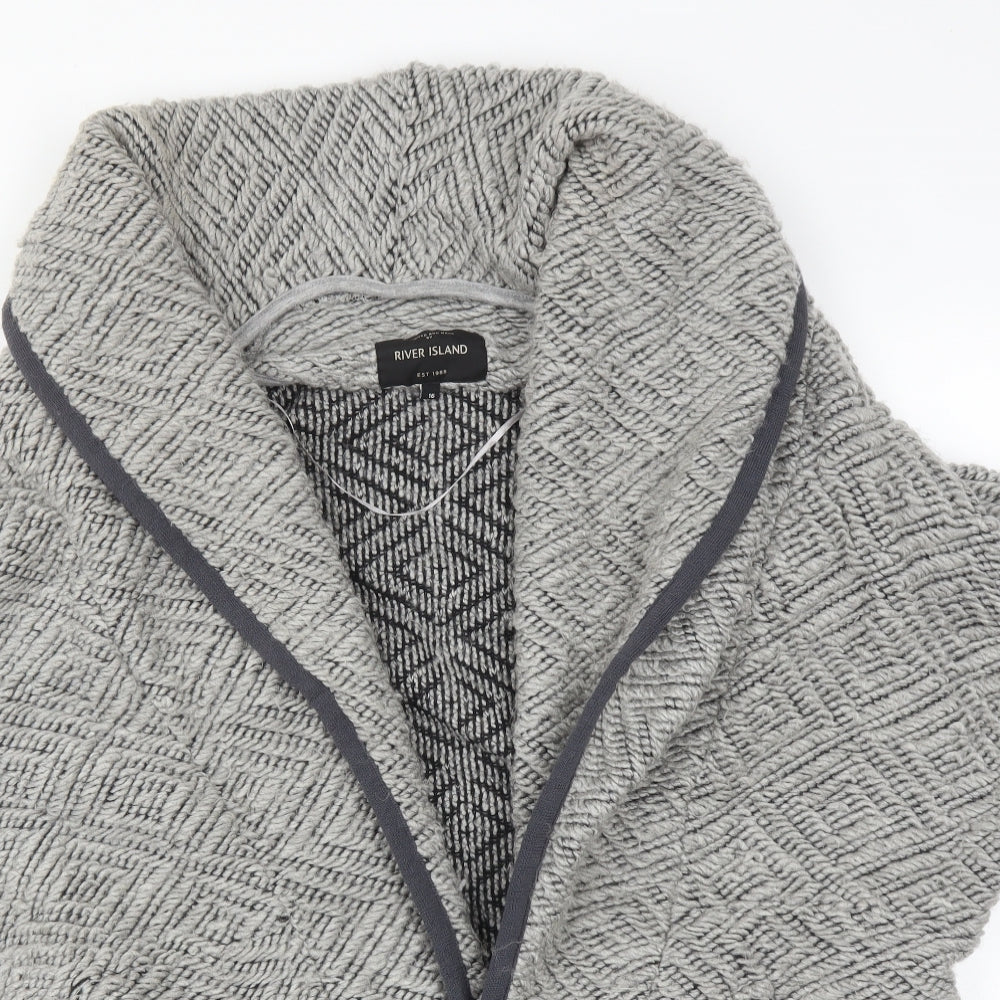 River Island Womens Grey    Cardigan Jumper Size 16