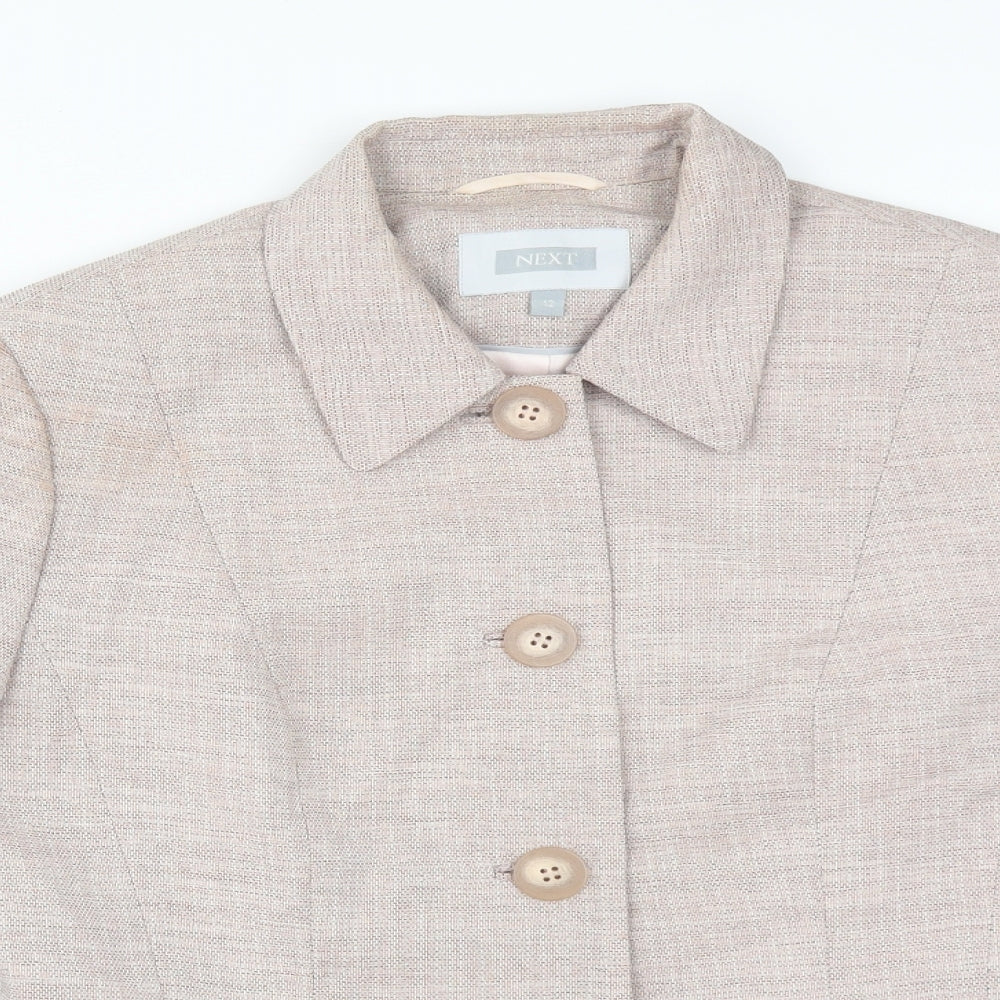 NEXT Womens Pink  Polyester Jacket Suit Jacket Size 12