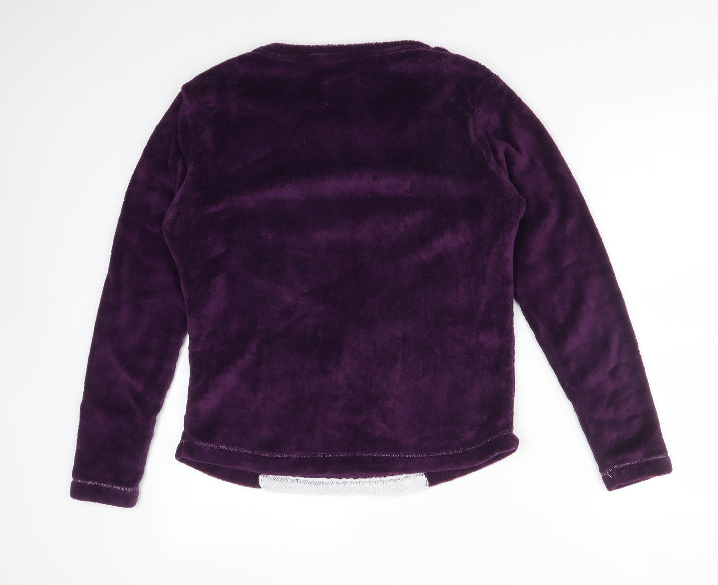 Matalan Womens Purple Solid Polyester  Pyjama Top Size M   - POLAR BEAR