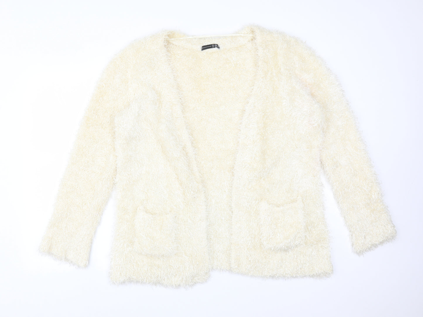 Atmosphere Womens Ivory   Polyester Cardigan Jumper Size 14