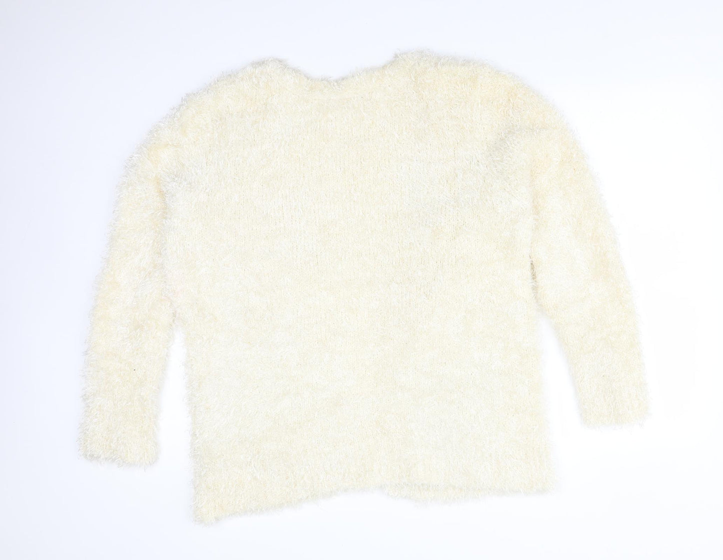 Atmosphere Womens Ivory   Polyester Cardigan Jumper Size 14