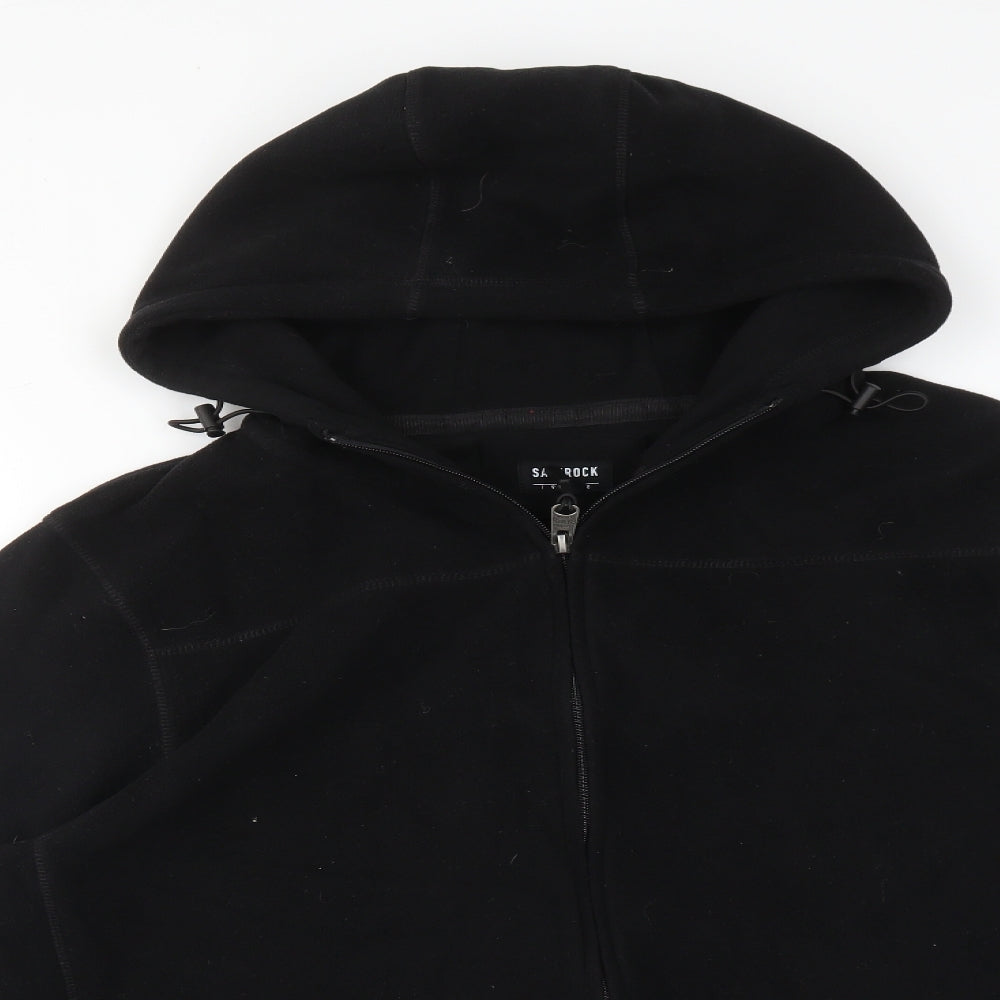 Saltrock Mens Black  Polyester Full Zip Hoodie Size M