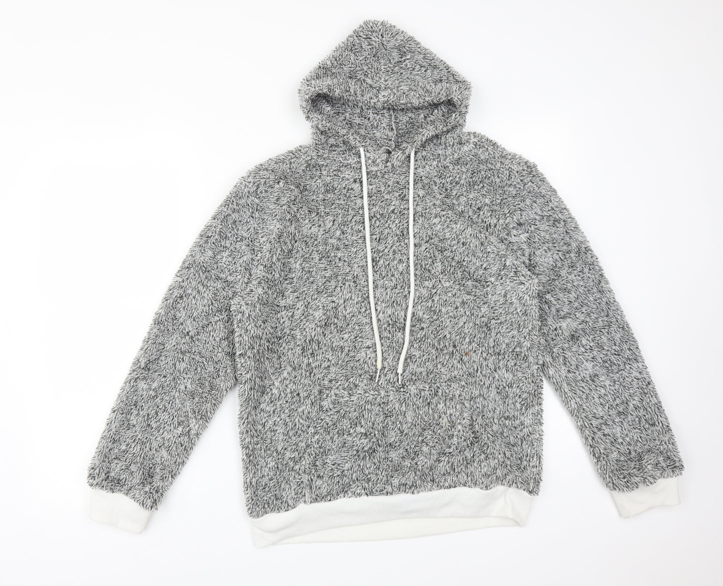 Preworn Womens Grey  Cotton Pullover Hoodie Size L